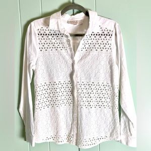 LOFT Cotton Shirt ~ White